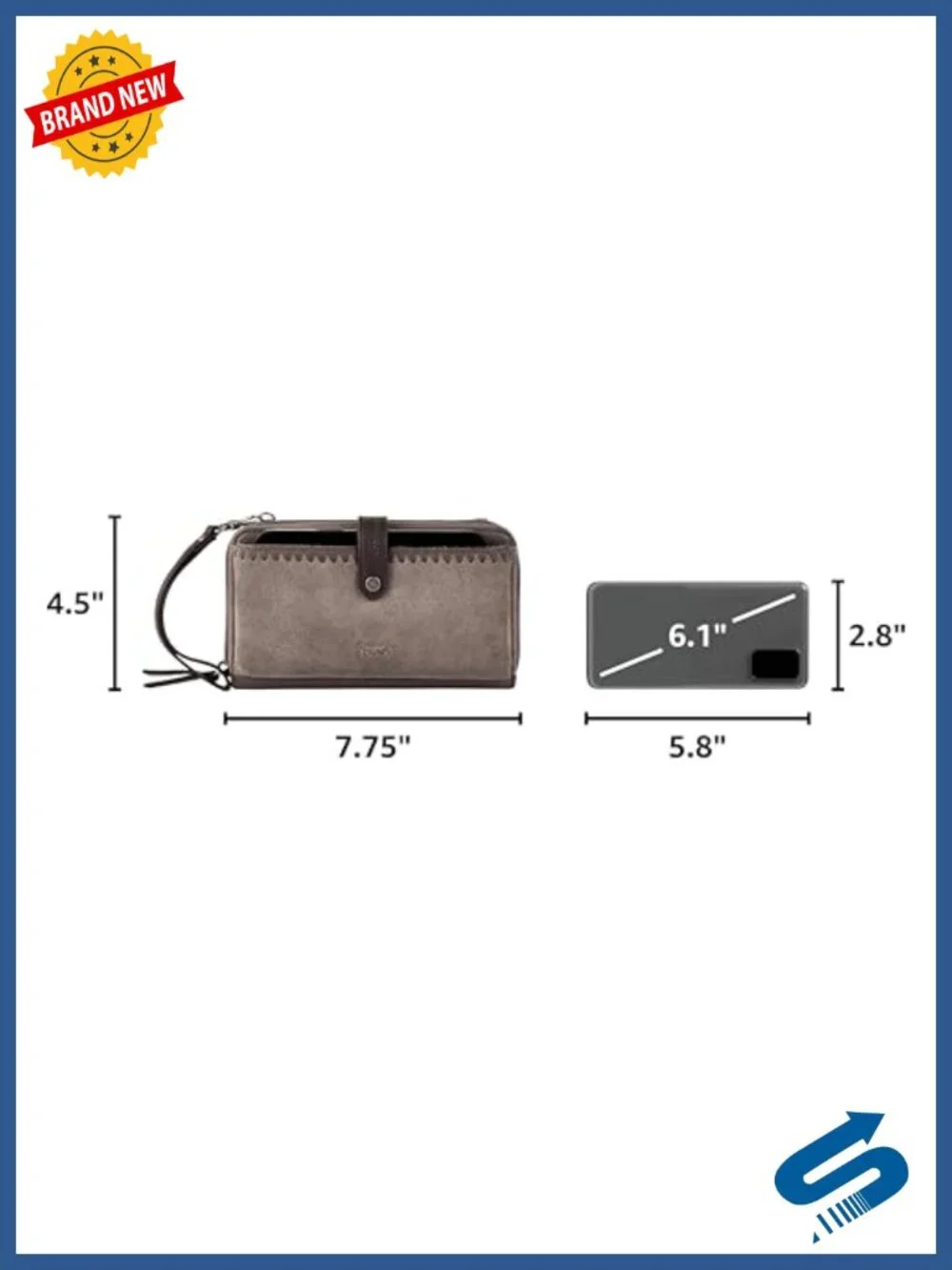Leather Smartphone Crossbody Purse with Adjustable Strap